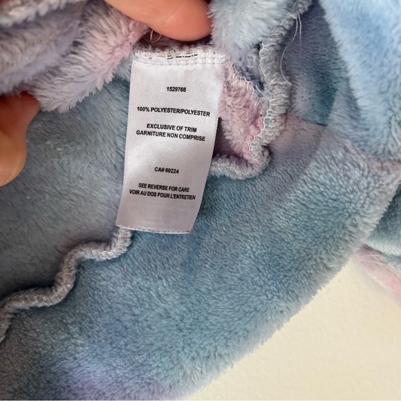 Calvin Klein Jeans Girls Hoodie M (7/8) Tie Dye Plush Fleece Pullover Pastel - Picture 4 of 14